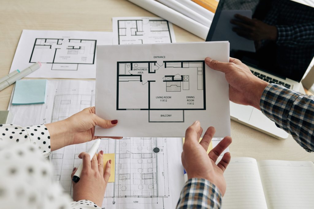 Perspectiva artística imóvel na planta Incorporare
